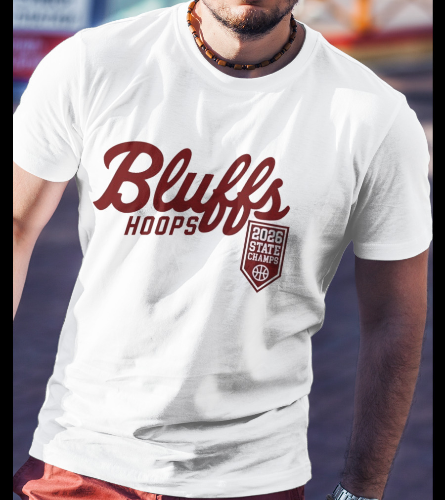 Bluffs Hoops 2026 State Champs Basketball Victory T-Shirt