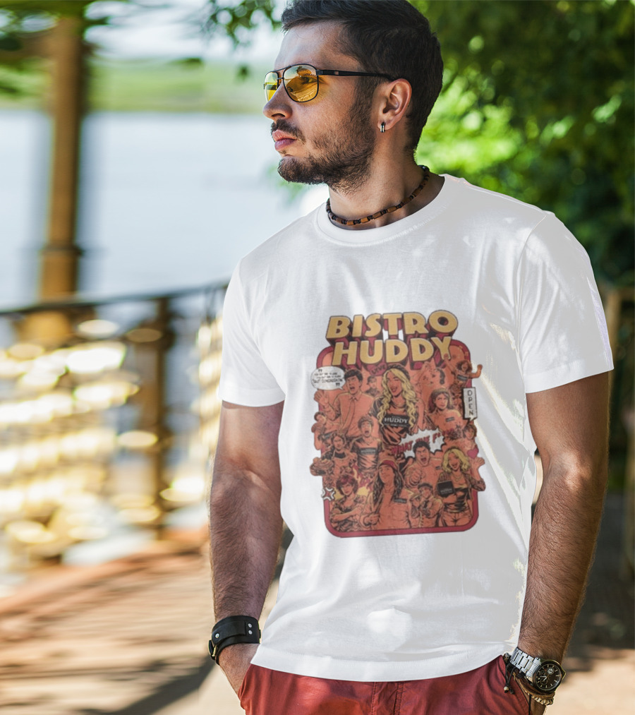 Bistro Huddy What Are You Talking About Open Comic Style Decor T-Shirt