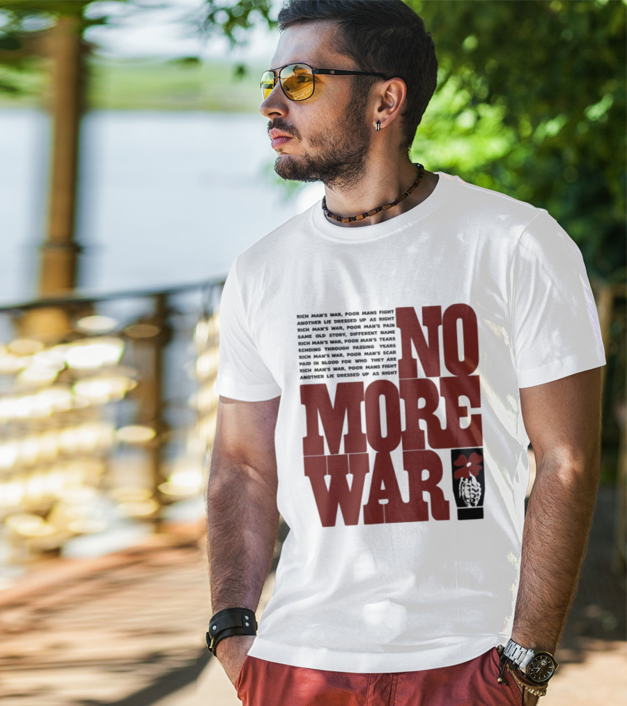 No More War Wear The Peace Flower Grenade T-Shirt
