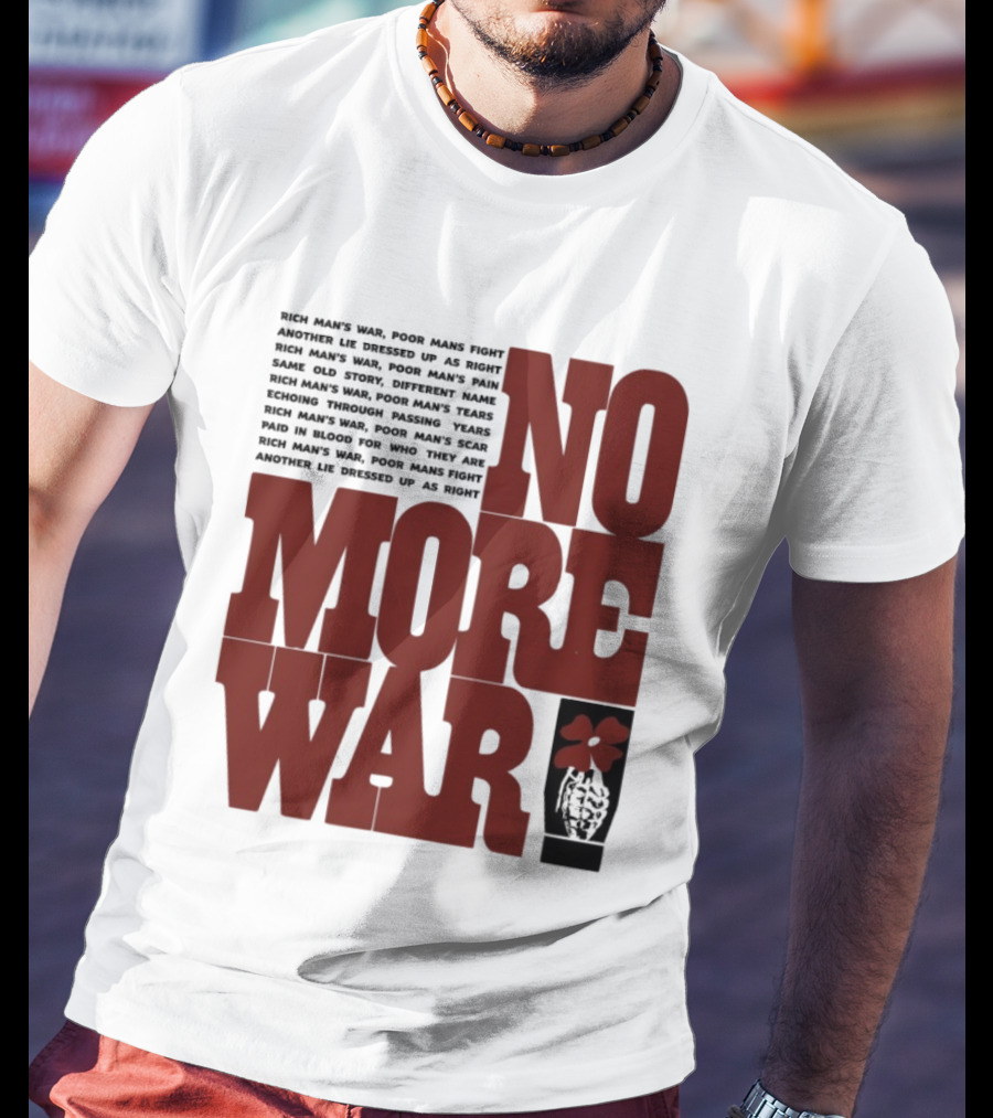 No More War Wear The Peace Flower Grenade T-Shirt