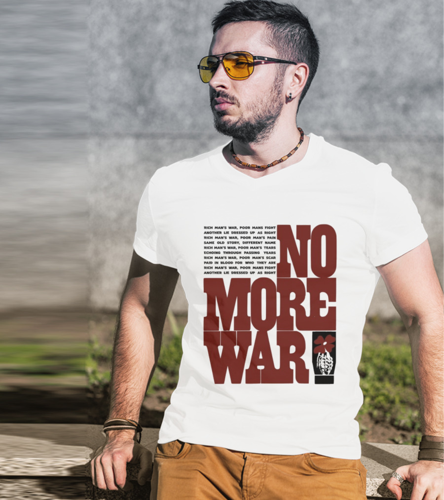 No More War Wear The Peace Flower Grenade T-Shirt