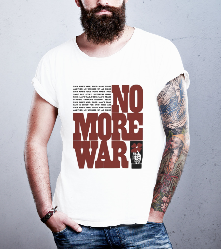 No More War Wear The Peace Flower Grenade T-Shirt