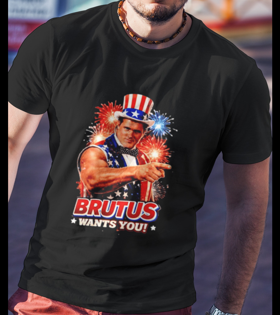 Brutus Wants You Uncle Sam Style Fireworks T-Shirt