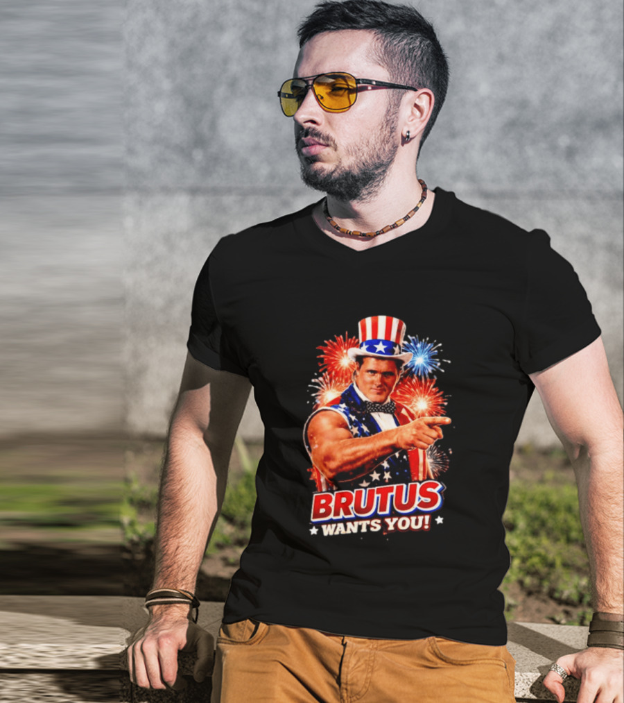 Brutus Wants You Uncle Sam Style Fireworks T-Shirt