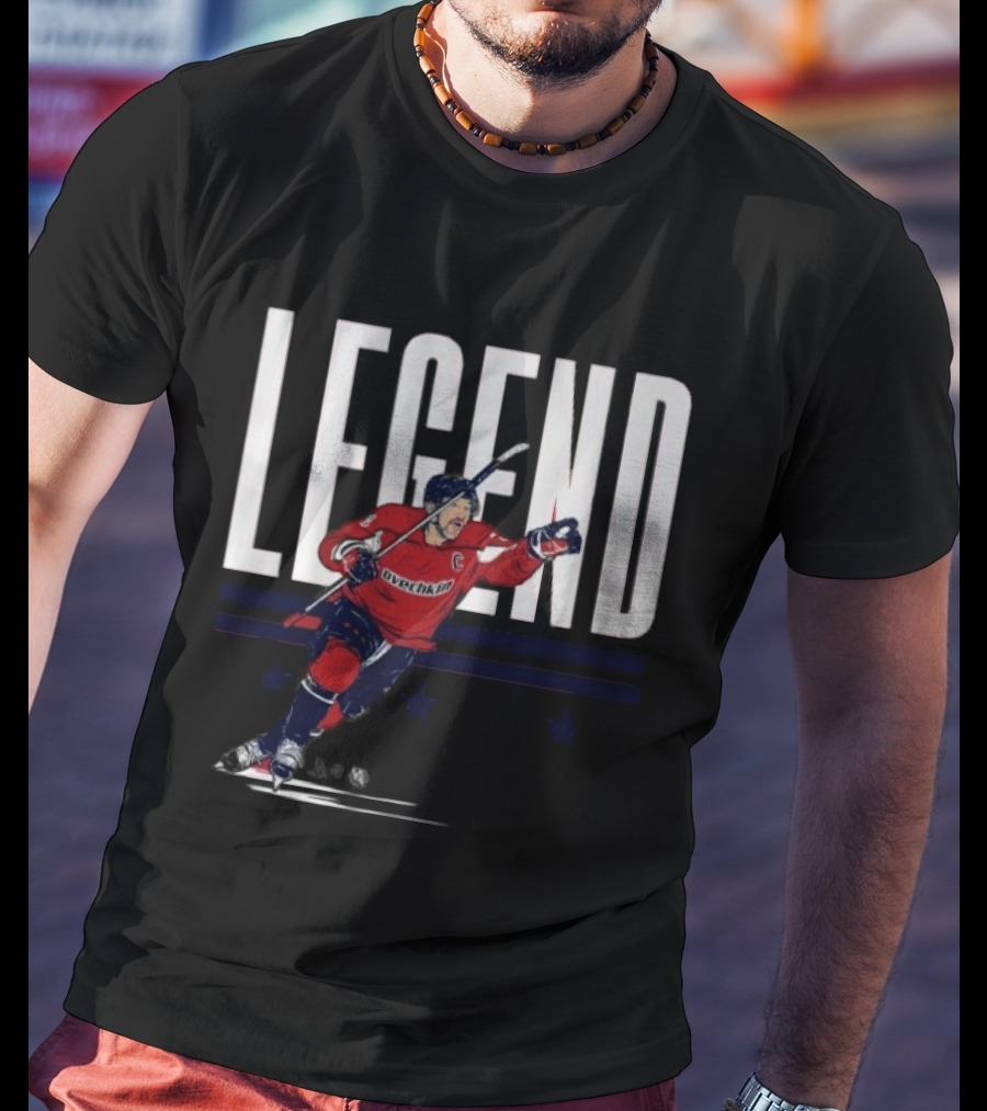 Alex Ovechkin Legend Hockey Captain Red Jersey T-Shirt