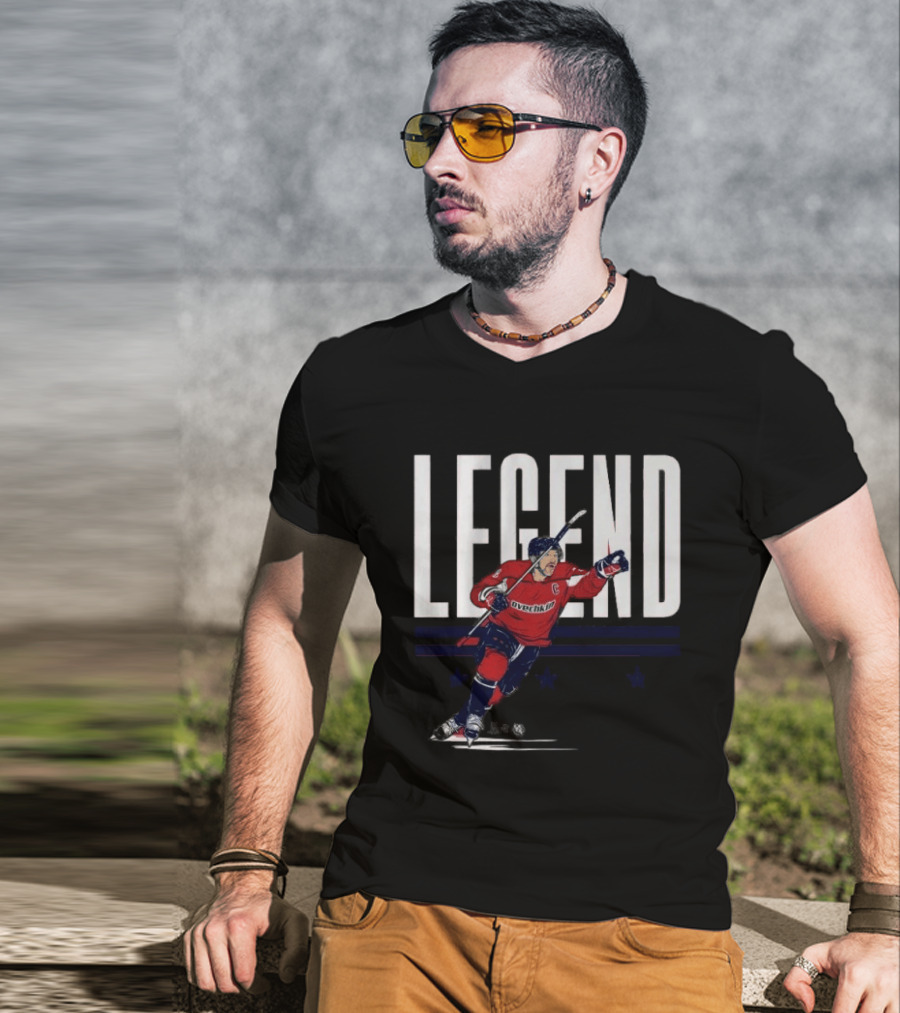 Alex Ovechkin Legend Hockey Captain Red Jersey T-Shirt