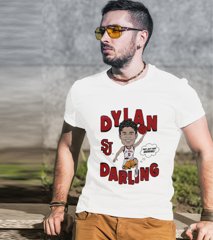 Dylan Darling St. John's Red Storm Caricature Comic T-Shirt