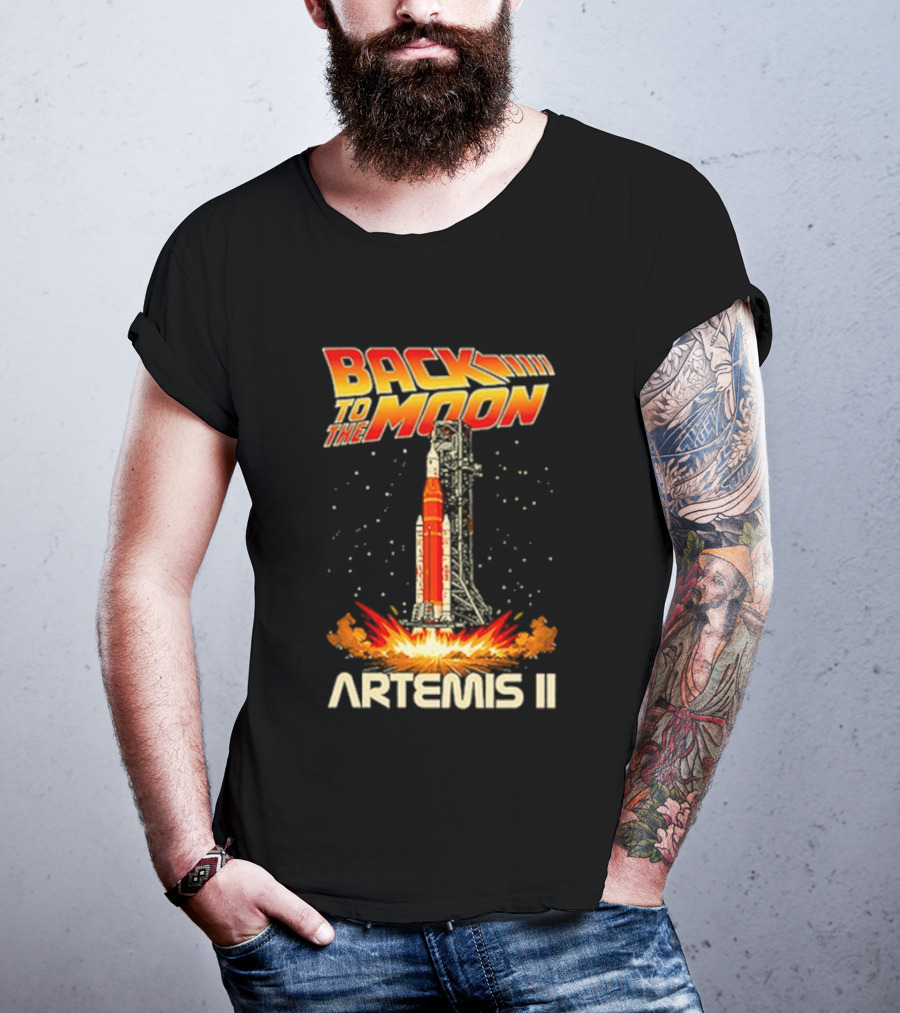 Back To The Moon Artemis II Rocket Launch T-Shirt