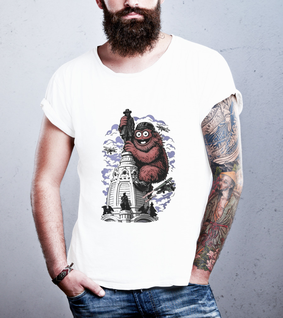 Gritty Kong Embrace Philadelphia City Hall T-Shirt