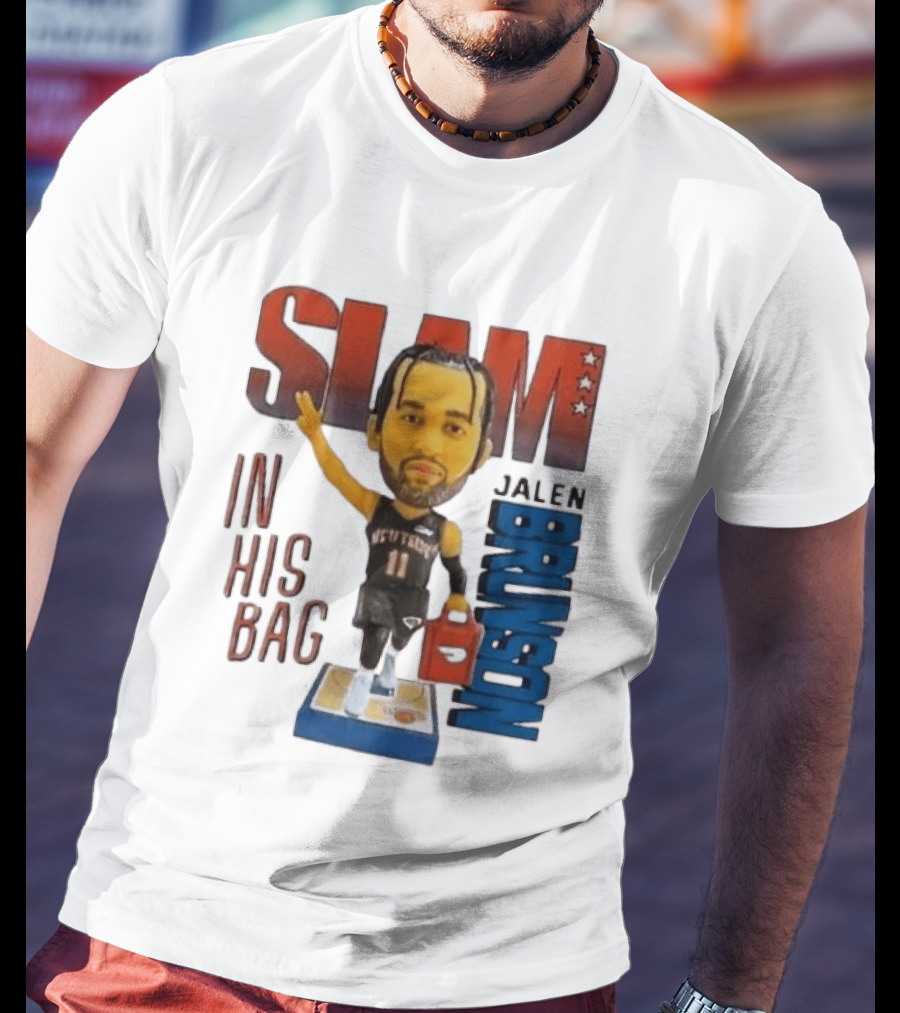 Slam Jalen Brunson In His Bag Basketball Figure 2026 T-Shirt