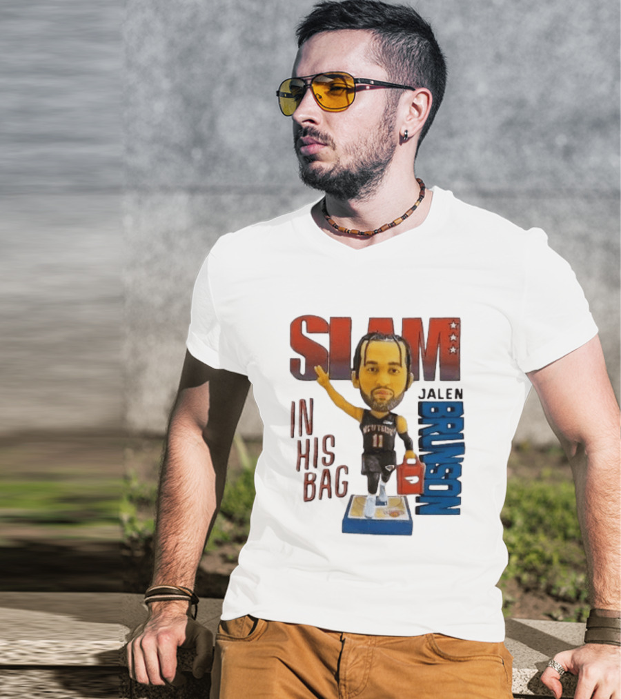 Slam Jalen Brunson In His Bag Basketball Figure 2026 T-Shirt
