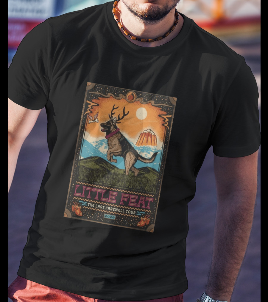 Little Feat The Last Farewell Tour 2026 Wolf Desert Scene T-Shirt