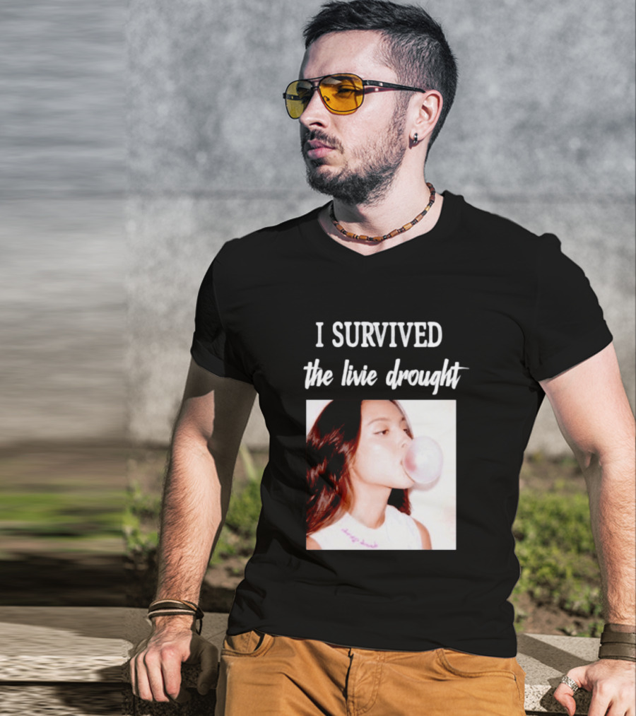 Olivia Rodrigo I Survived The Livie Drought Bubblegum Aesthetic T-Shirt