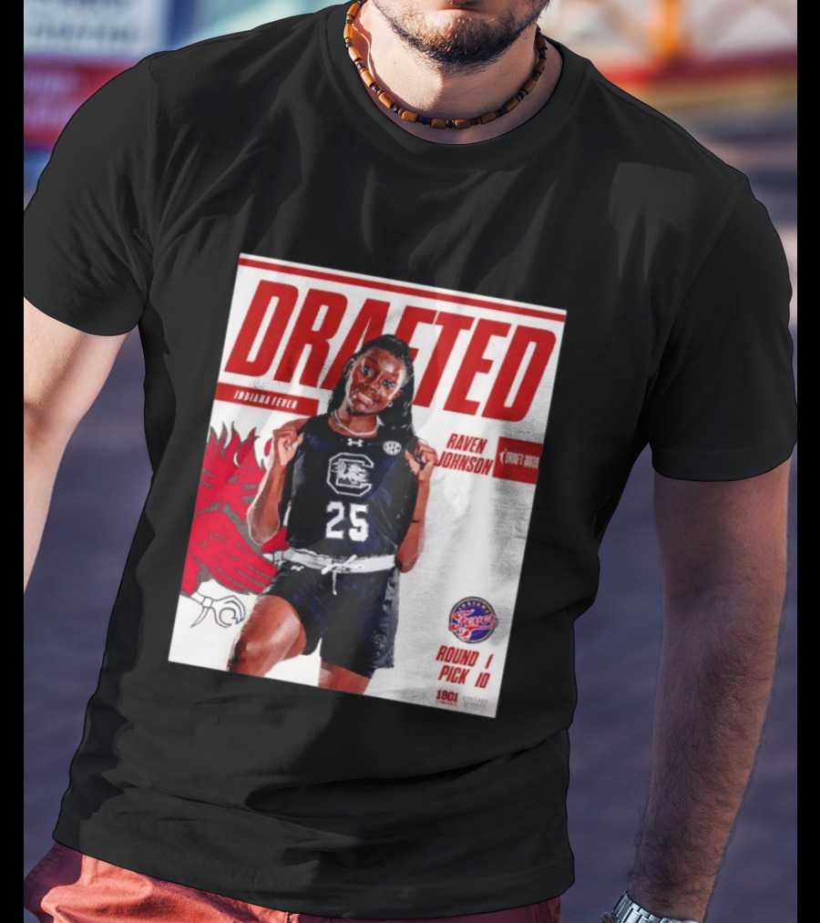 Raven Johnson Drafted Round 1 Pick 10 Indiana Fever WNBA 2026 T-Shirt