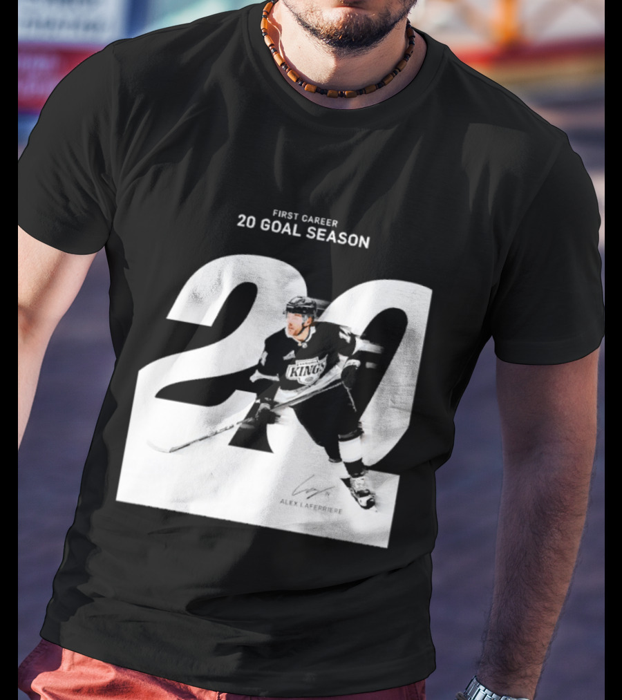 Alex Laferriere Los Angeles Kings First Career 20 Goal Season 20 T-Shirt
