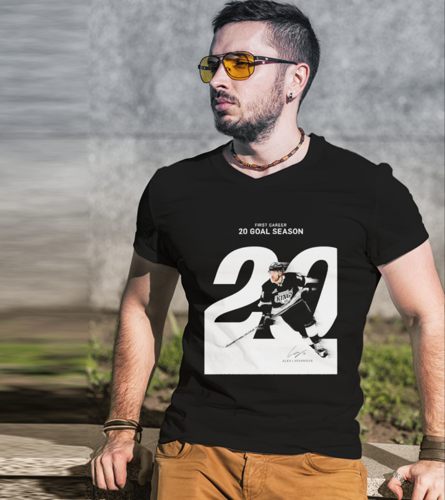 Alex Laferriere Los Angeles Kings First Career 20 Goal Season 20 T-Shirt