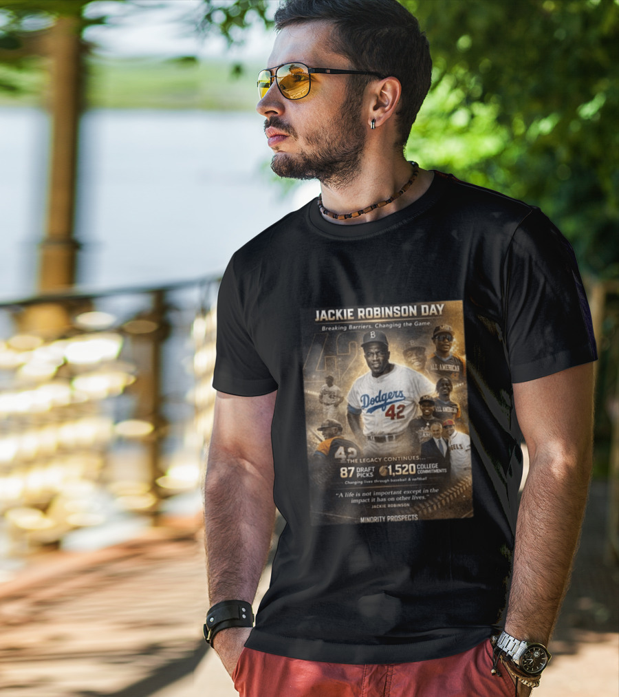 Jackie Robinson Day Breaking Barriers Changing The Game Legacy Continues Minority Prospects T-Shirt