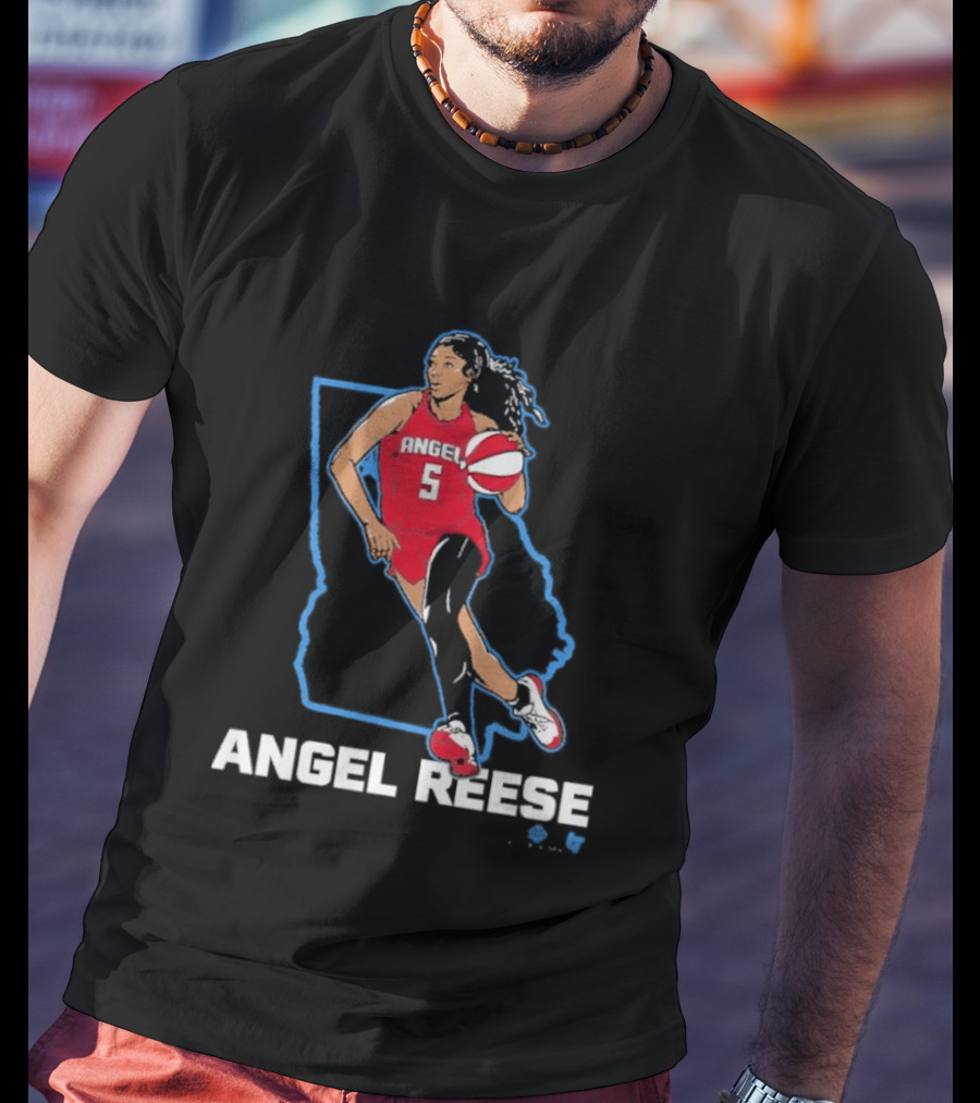 Angel Reese Basketball Player In Red Jersey Georgia State T-Shirt