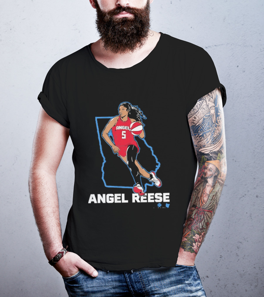 Angel Reese Basketball Player In Red Jersey Georgia State T-Shirt