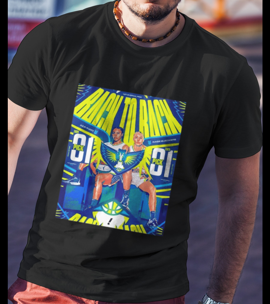 BACK TO BACK Azzi Fudd Paige Bueckers Dallas Wings 2026 1 Pick WNBA Draft T-Shirt