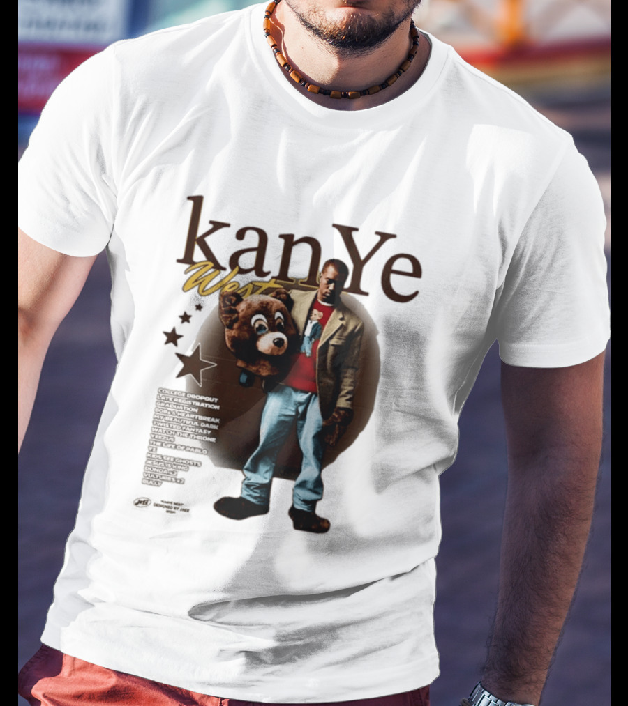 Kanye West Ye College Dropout Late Registration Graduation Albums Bear T-Shirt