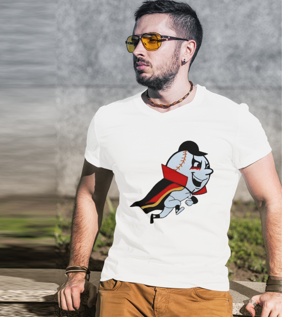 Mr. Met Danhausen Baseball Character With Cape And Makeup T-Shirt