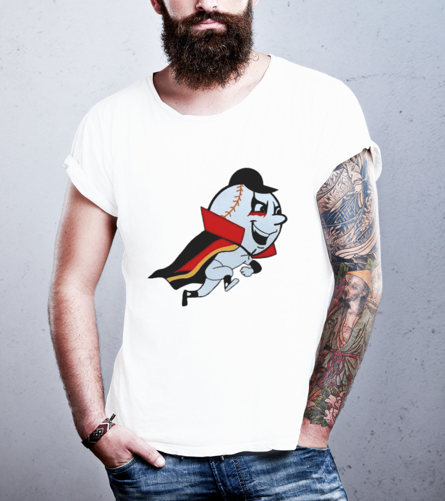 Mr. Met Danhausen Baseball Character With Cape And Makeup T-Shirt