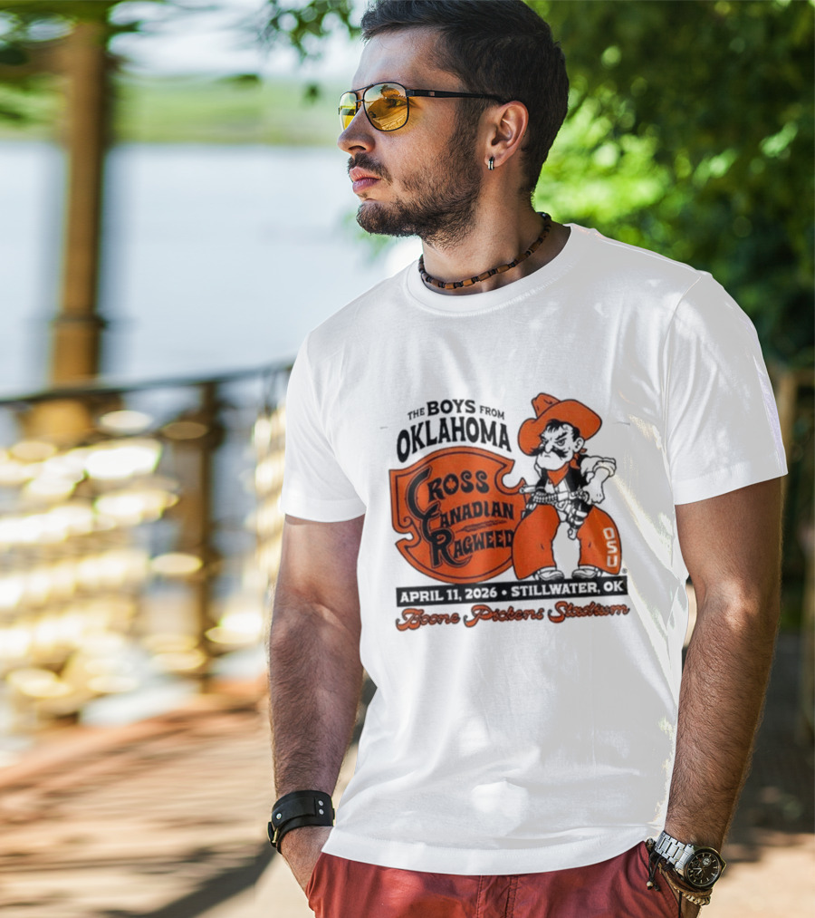 Oklahoma State Cowboys Cross Canadian Ragweed Tour 2026 Stillwater Boone Pickens Stadium T-Shirt