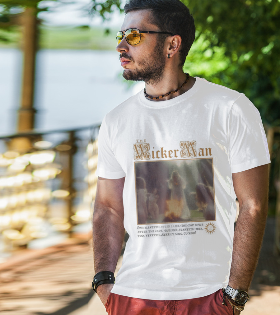 The Wicker Man 1973 Cuckoo David Bleateth After Lamb The Cow Lows After The Calf Burn Lord Summerisle Ritual T-Shirt
