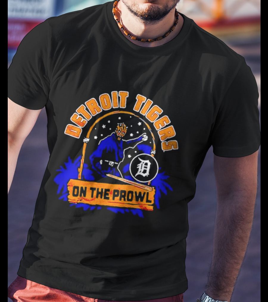 Detroit Tigers On The Prowl Star Wars Baseball Fusion T-Shirt
