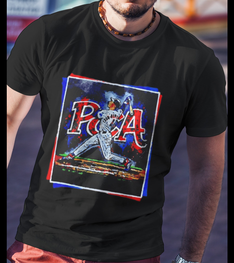 PCA Pete Crow Armstrong Chicago Cubs Baseball Swinging Bat Player T-Shirt
