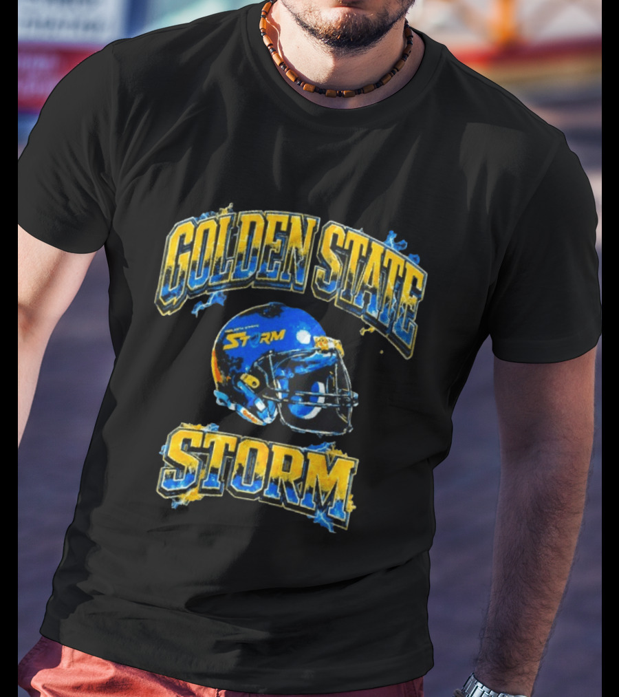 Golden State Storm Helmet Thunder Lights T-Shirt
