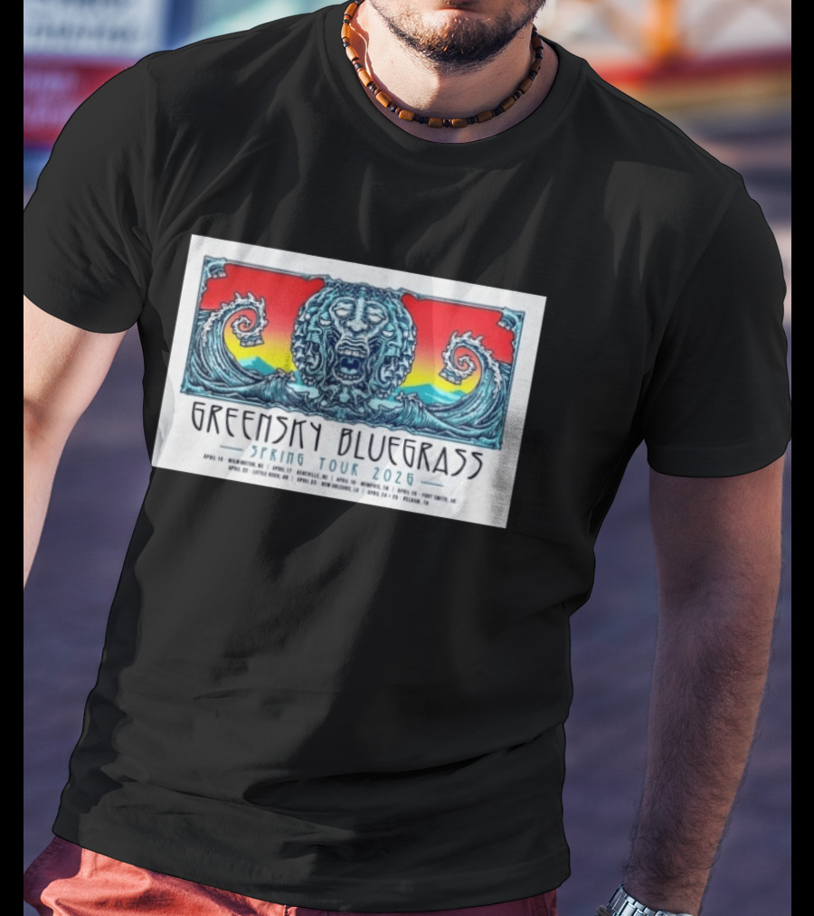 Greensky Bluegrass Spring Tour 2026 Wilmington Asheville Huntsville Port Chester Other Cities T-Shirt