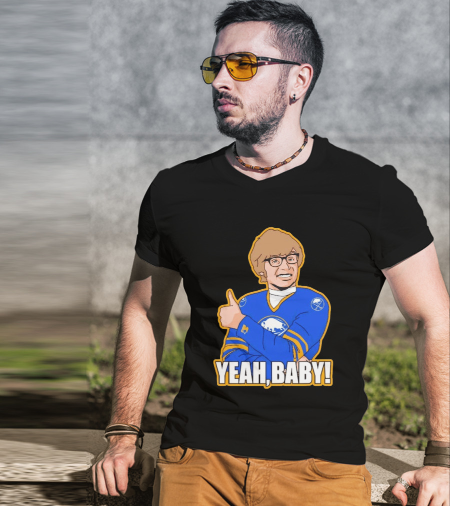 Yeah Baby Austin Powers Buffalo Sabres Hockey T-Shirt