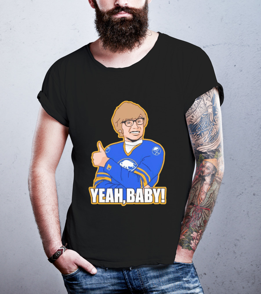 Yeah Baby Austin Powers Buffalo Sabres Hockey T-Shirt