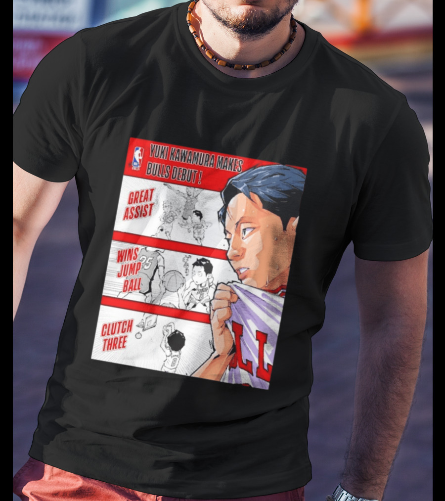 Yuki Kawamura Makes Bulls Debut Great Assist Jump Ball Clutch Three T-Shirt