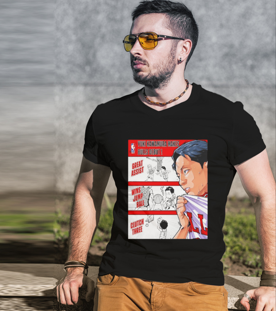 Yuki Kawamura Makes Bulls Debut Great Assist Jump Ball Clutch Three T-Shirt
