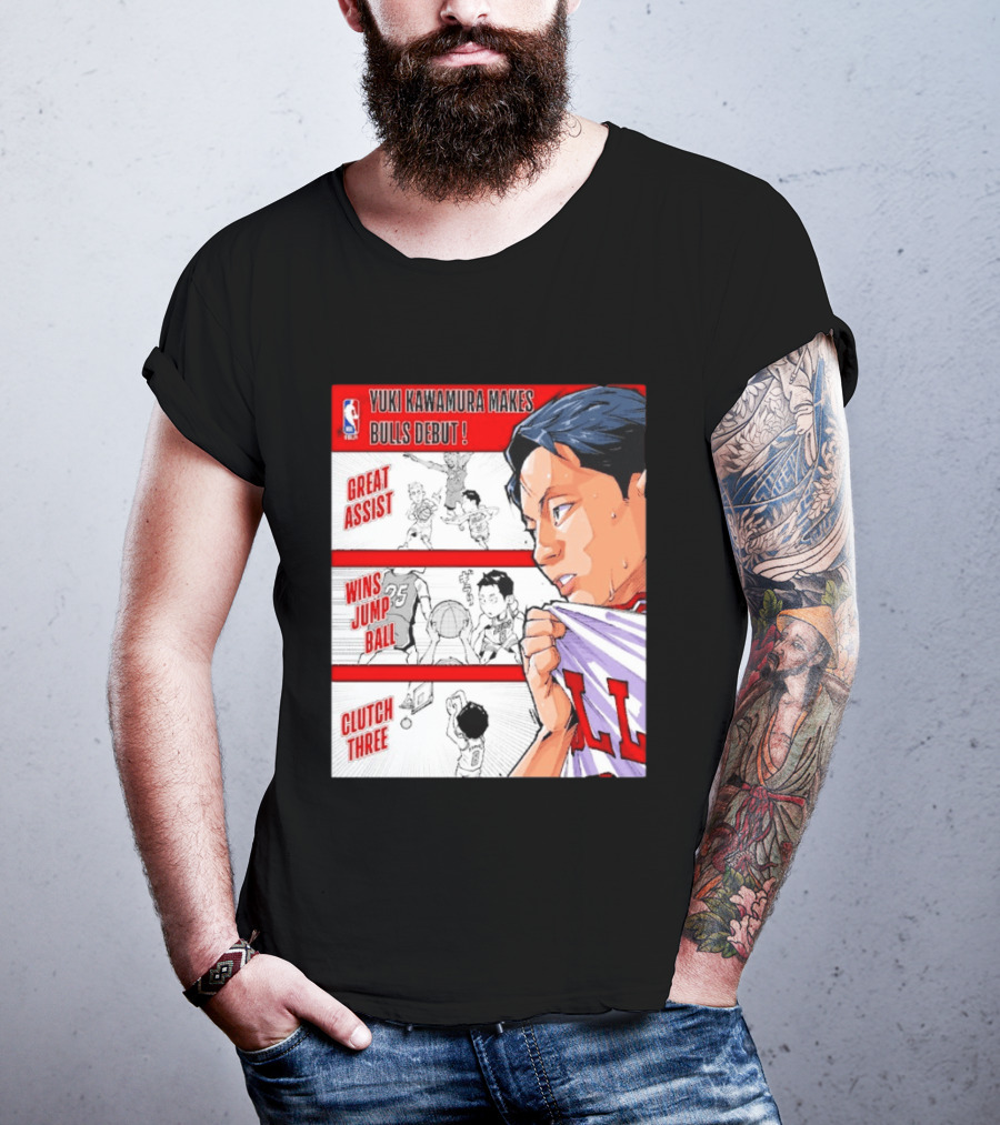 Yuki Kawamura Makes Bulls Debut Great Assist Jump Ball Clutch Three T-Shirt