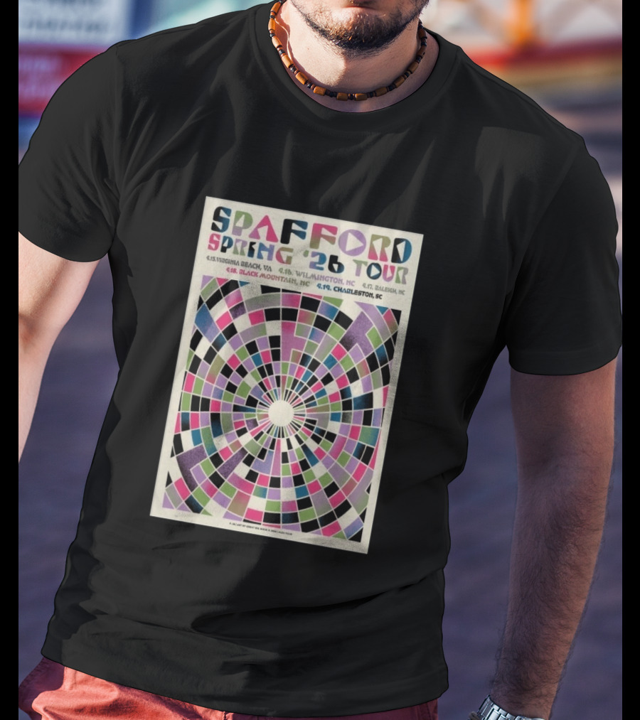 Spafford Spring 2026 Tour Virginia Beach Wilmington Raleigh Black Mountain Charleston T-Shirt