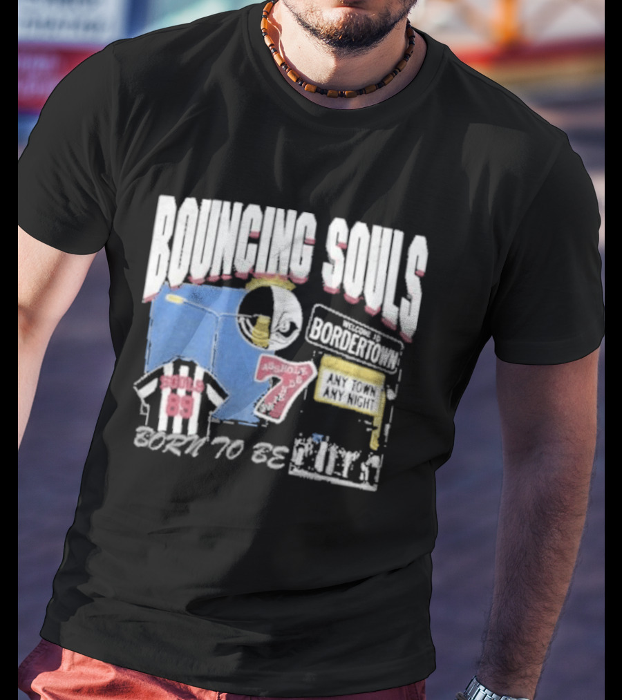 Bouncing Souls Born To Be Collage Highway New Jersey 77 T-Shirt