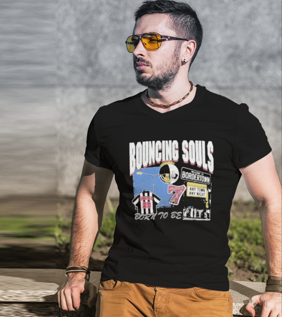 Bouncing Souls Born To Be Collage Highway New Jersey 77 T-Shirt