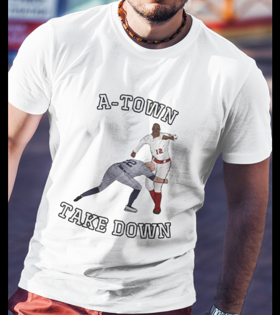 A Town Take Down Braves Baseball Action Scene T-Shirt
