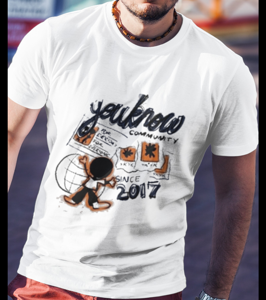 Youknow Community Built By You Blueprint Hood Grey Since 2017 T-Shirt