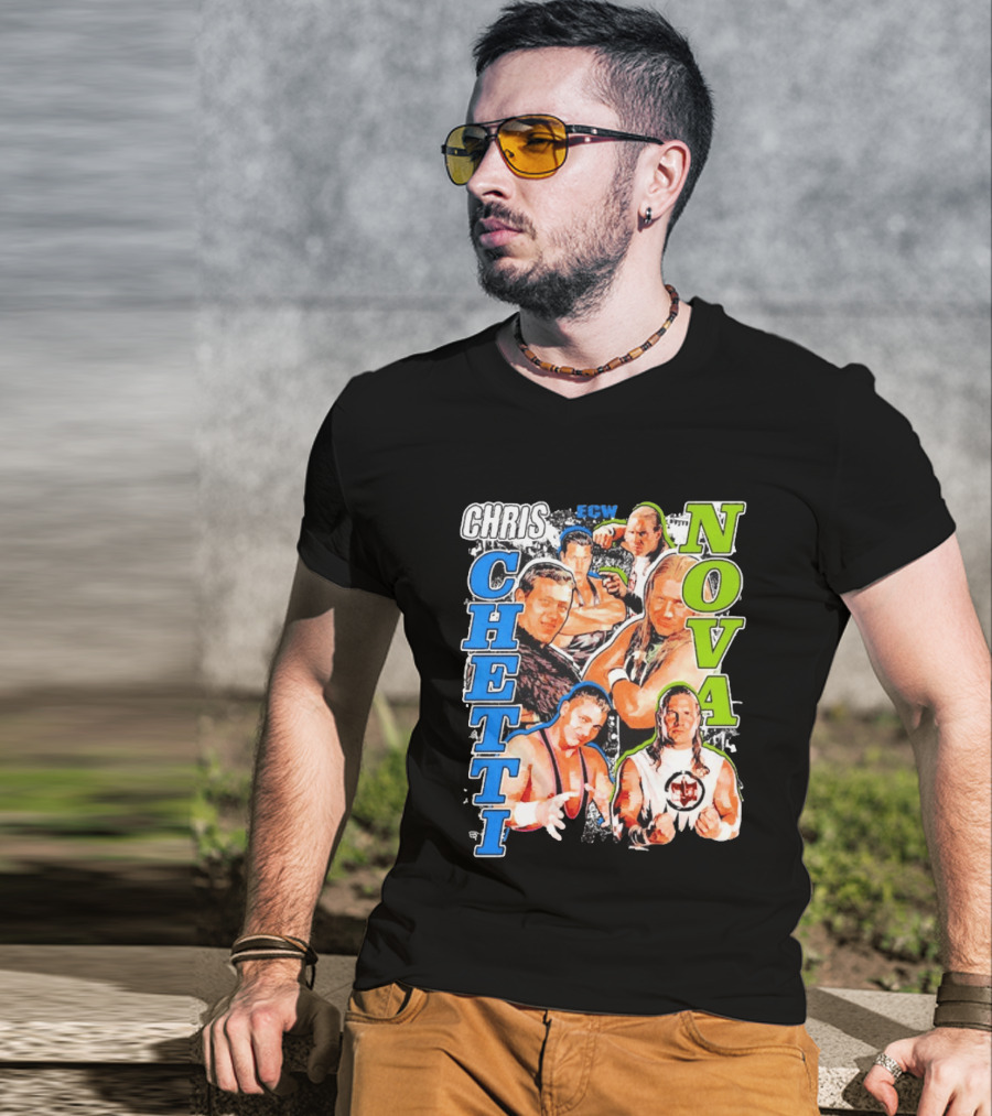 Chris Chetti Nova ECW Wrestling Legends Collage T-Shirt