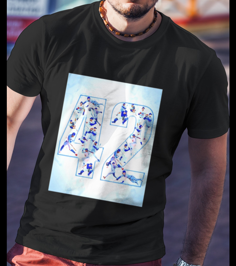 Jackie Robinson Day Brooklyn Dodgers MLB Number 42 Player Team T-Shirt
