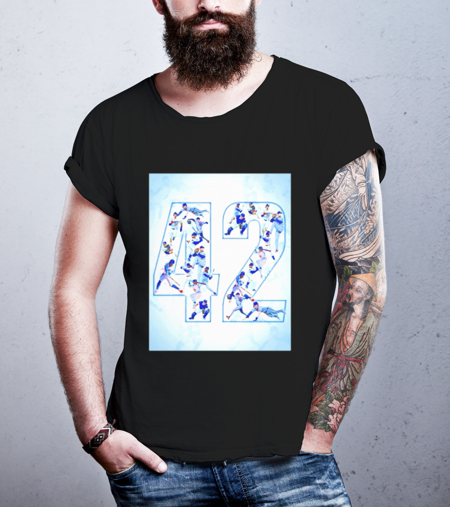 Jackie Robinson Day Brooklyn Dodgers MLB Number 42 Player Team T-Shirt