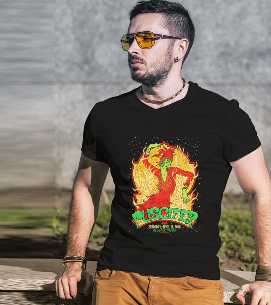 Puscifer Akron Civic Theatre April 16 2026 The Normal Isn't Tour Fiery Dancer T-Shirt