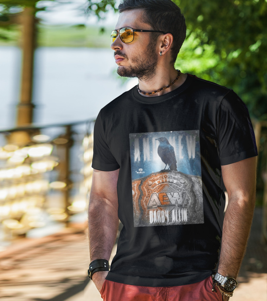 And New AEW World Darby Allin Championship Belt Raven T-Shirt