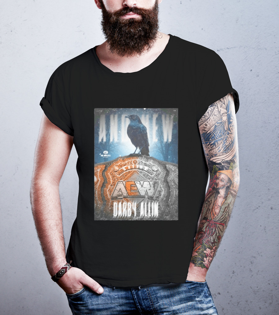 And New AEW World Darby Allin Championship Belt Raven T-Shirt