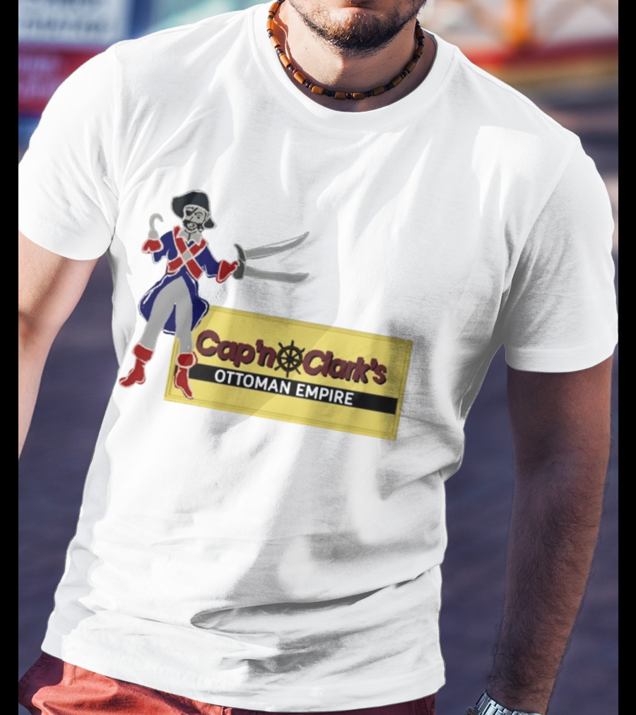 Cap'n Clark's Ottoman Empire Pirate With Crossed Swords T-Shirt